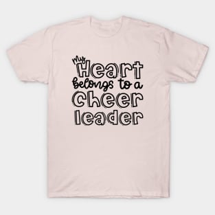 My Heart Belongs To A Cheerleader Mom Cute T-Shirt